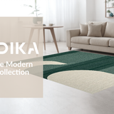 Contemporary Green Curvilinear Artwork(Green)