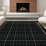 Ultra Soft Area Rug, Non Slip, Stain Resistant, Washable Area Rugs for Living Room, Bedroom, Quirky Black and White Learning Canvas(Gray)