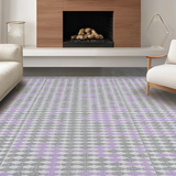Ultra Soft Area Rug, Non Slip, Stain Resistant, Washable Area Rugs for Living Room, Bedroom, Subtle Modern Tiled Aesthetic(Gray)