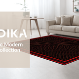 Ultra Soft Area Rug, Non Slip, Stain Resistant, Washable Area Rugs for Living Room, Bedroom, Playful Contemporary Gaming Design(Black)