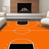 Ultra Soft Area Rug, Non Slip, Stain Resistant, Washable Area Rugs for Living Room, Bedroom, Striking Orange Sports Visual Appeal(Orange)