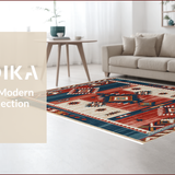 Ultra Soft Area Rug, Non Slip, Stain Resistant, Washable Area Rugs for Living Room, Bedroom, Distressed Crimson Bedroom Stain-Resistant Area Carpet(Red)