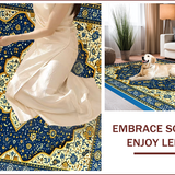 Ultra Soft Area Rug, Non Slip, Stain Resistant, Washable Area Rugs for Living Room, Bedroom, Soft Velvet Islamic Prayer Meditation(Blue)