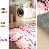 Ultra Soft Area Rug, Non Slip, Stain Resistant, Washable Area Rugs for Living Room, Bedroom, Lush Elegant Floral Symphony(Pink)