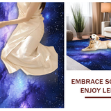 Ultra Soft Area Rug, Non Slip, Stain Resistant, Washable Area Rugs for Living Room, Bedroom, Ethereal Night Sky Aesthetic(Blue)