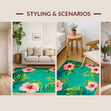 Lively Hibiscus and Fern Fusion(Green)