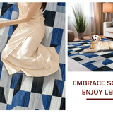 Stylish Triadic Color Block Design(Blue)