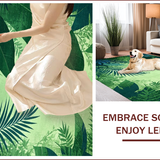 Ultra Soft Area Rug, Non Slip, Stain Resistant, Washable Area Rugs for Living Room, Bedroom, Lush Nature-Inspired Patterned Surface(Green)