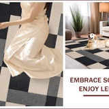 Distressed Black Checkered Farmhouse(Beige)