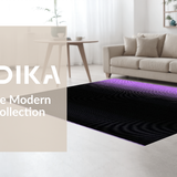 Ultra Soft Area Rug, Non Slip, Stain Resistant, Washable Area Rugs for Living Room, Bedroom, Contemporary Black Purple Fusion(Purple)
