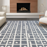 Ultra Soft Area Rug, Non Slip, Stain Resistant, Washable Area Rugs for Living Room, Bedroom, Playful Dog Themed Whimsical Style(Gray)