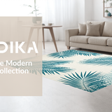 Ultra Soft Area Rug, Non Slip, Stain Resistant, Washable Area Rugs for Living Room, Bedroom, Vibrant Palm Patterned Decor Accent(Beige)