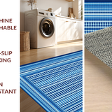 Contemporary Abstract Blue Motif(Blue)