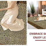 Ultra Soft Area Rug, Non Slip, Stain Resistant, Washable Area Rugs for Living Room, Bedroom, Chic Abstract Animal Texture(Beige)