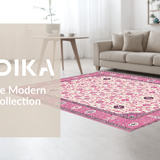 Ultra Soft Area Rug, Non Slip, Stain Resistant, Washable Area Rugs for Living Room, Bedroom, Vibrant Pastel Arch Motif(Beige)