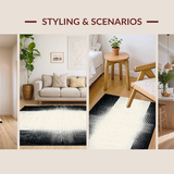 Elegant Black and Ivory Geometric Fusion(Beige)