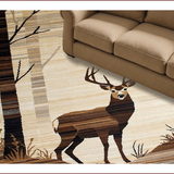 Ultra Soft Area Rug, Non Slip, Stain Resistant, Washable Area Rugs for Living Room, Bedroom, Stylish Nature-Inspired Aesthetic(Beige)