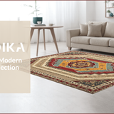 Ultra Soft Area Rug, Non Slip, Stain Resistant, Washable Area Rugs for Living Room, Bedroom, Braided Trout Fishing(Red)