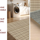 Ultra Soft Area Rug, Non Slip, Stain Resistant, Washable Area Rugs for Living Room, Bedroom, Elegant Warm Neutral Motif(Beige)