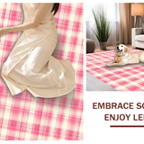 Trendy Blossom Pink Geometric Flair(Red)