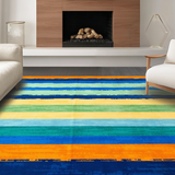 Vibrant Brushstroke Striped Aesthetic(Blue)
