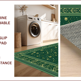 Ultra Soft Area Rug, Non Slip, Stain Resistant, Washable Area Rugs for Living Room, Bedroom, Zodiac Design Dorm Room Thin Washable Area Rug(Green)