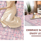 Ultra Soft Area Rug, Non Slip, Stain Resistant, Washable Area Rugs for Living Room, Bedroom, Vibrant Imaginative Play Space(Pink)