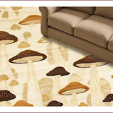 Ultra Soft Area Rug, Non Slip, Stain Resistant, Washable Area Rugs for Living Room, Bedroom, Chic Playful Nature-Inspired Design(Beige)