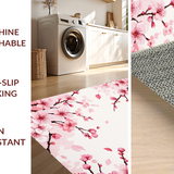 Ultra Soft Area Rug, Non Slip, Stain Resistant, Washable Area Rugs for Living Room, Bedroom, Whimsical Cherry Blossom Composition(Pink)