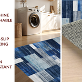 Dynamic Textured Geometric Collage(Blue)