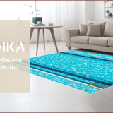 Ultra Soft Area Rug, Non Slip, Stain Resistant, Washable Area Rugs for Living Room, Bedroom, Sports Theme Non Slip Summer Doormat(Blue)