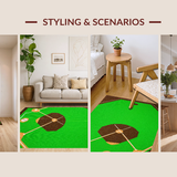 Dynamic Green and Brown Sports Motif(Green)