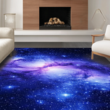 Ultra Soft Area Rug, Non Slip, Stain Resistant, Washable Area Rugs for Living Room, Bedroom, Enchanting Astral Patterned Delight(Blue)