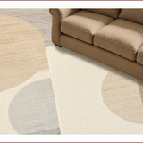 Ultra Soft Area Rug, Non Slip, Stain Resistant, Washable Area Rugs for Living Room, Bedroom, Handmade Ivory Bedroom Minimalist Abstract Wool Carpet(Beige)