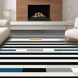 Contemporary Bold Lettering Round Mat(Black)