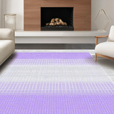 Ultra Soft Area Rug, Non Slip, Stain Resistant, Washable Area Rugs for Living Room, Bedroom, Chic Pastel Dotted Border Aesthetic(Purple)