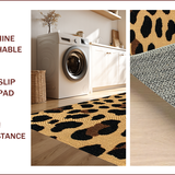 Ultra Soft Area Rug, Non Slip, Stain Resistant, Washable Area Rugs for Living Room, Bedroom, Stylish Non-Shedding Dormitory Leopard Accent Rug(Beige)