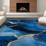 Ultra Soft Area Rug, Non Slip, Stain Resistant, Washable Area Rugs for Living Room, Bedroom, Serene Blue Tones with Texture(Blue)