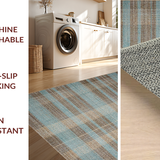 Ultra Soft Area Rug, Non Slip, Stain Resistant, Washable Area Rugs for Living Room, Bedroom, Chic Abstract Textured Pattern(Brown)