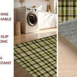 Ultra Soft Area Rug, Non Slip, Stain Resistant, Washable Area Rugs for Living Room, Bedroom, Warm Neutral Plaid Overlay(Brown)