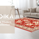 Retro Floral Ogee Motif(Red)