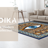 Ultra Soft Area Rug, Non Slip, Stain Resistant, Washable Area Rugs for Living Room, Bedroom, Contemporary Graphic Statement Piece(Brown)