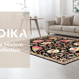 Lively Multicolored Flower(Black)