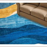 Eclectic Multi Hued Wave Motif(Blue)