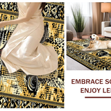 Ultra Soft Area Rug, Non Slip, Stain Resistant, Washable Area Rugs for Living Room, Bedroom, Modern Chic Safari Aesthetic(Gold)