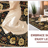 Ultra Soft Area Rug, Non Slip, Stain Resistant, Washable Area Rugs for Living Room, Bedroom, Handmade Reversible Multi Color Entryway Rug(Red)
