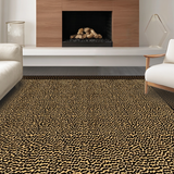 Ultra Soft Area Rug, Non Slip, Stain Resistant, Washable Area Rugs for Living Room, Bedroom, Artistic Earthy Toned Print(Brown)