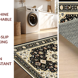 Classic Black Beige Damask Style(Black)