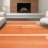 Ultra Soft Area Rug, Non Slip, Stain Resistant, Washable Area Rugs for Living Room, Bedroom, Sophisticated Simple Color Statement(Orange)