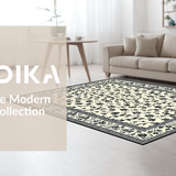 Ultra Soft Area Rug, Non Slip, Stain Resistant, Washable Area Rugs for Living Room, Bedroom, Contemporary Floral Pattern Play(Beige)